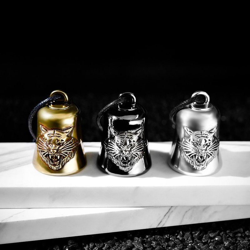 Tiger and tiger guarding bell/peace bell/exorcism bell/knight bell/Angle bell│MF select - Charms - Other Metals Silver