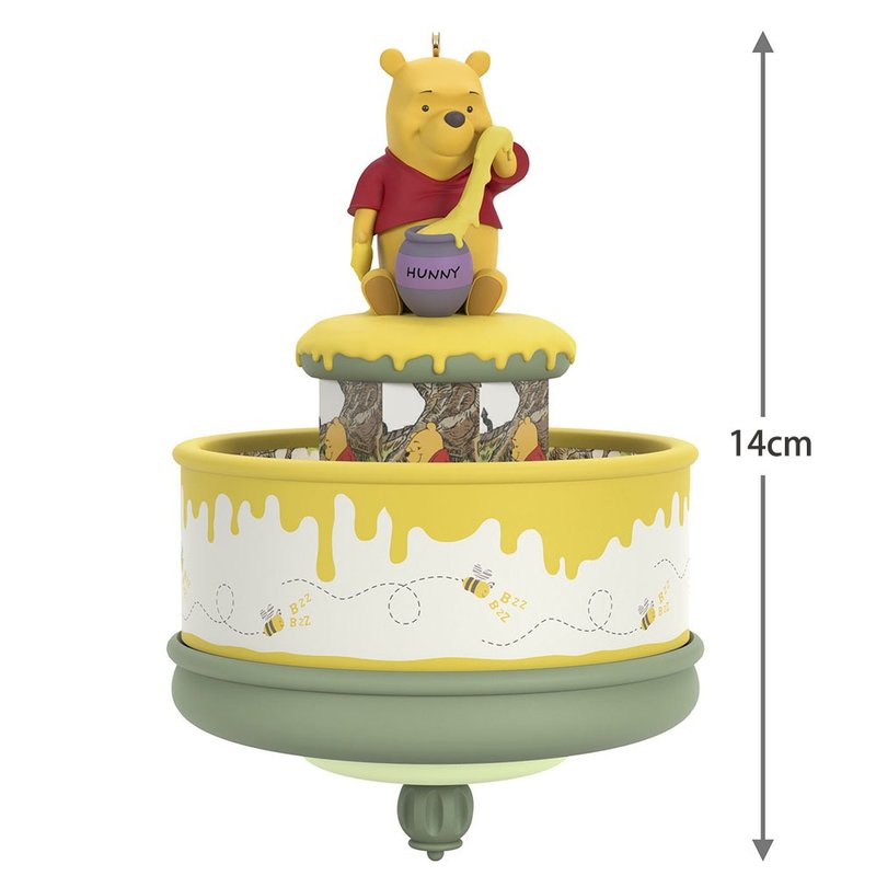 Winnie the Pooh 55th Anniversary Rotating Honey Jar Charm [Hallmark Disney Gift Series] - Items for Display - Plastic Multicolor