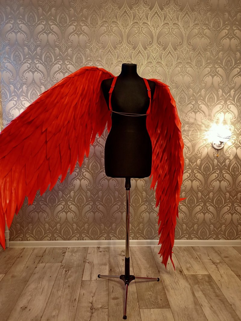 Angel wings, angel wings costume, red wings, red angel wings,wings cosplay - อื่นๆ - วัสดุกันนำ้ สีแดง