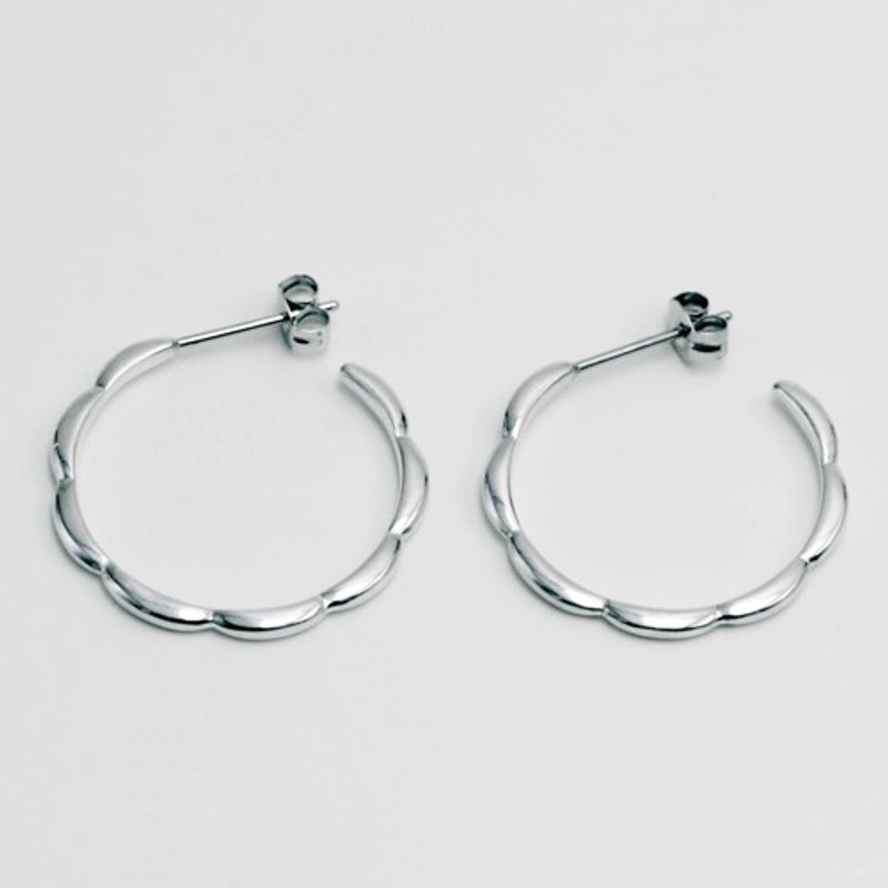 Ripple Earrings L Platinum - Earrings & Clip-ons - Other Metals 