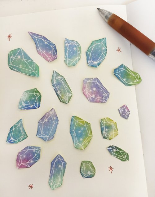 Blue Green Algae Star Sea Minerals - Stickers - 17 into + 3 Bonus