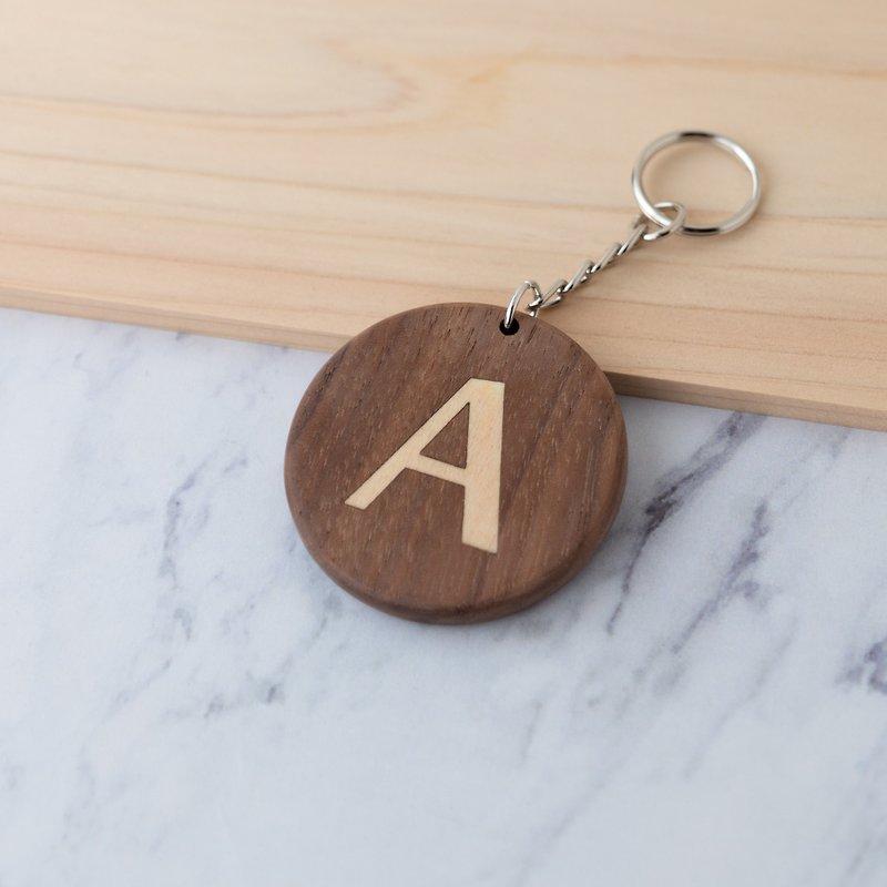 Solid wood leisure card/one-card chip strap | Letter exclusive custom-made models・Laser engraving possible - Charms - Wood Brown