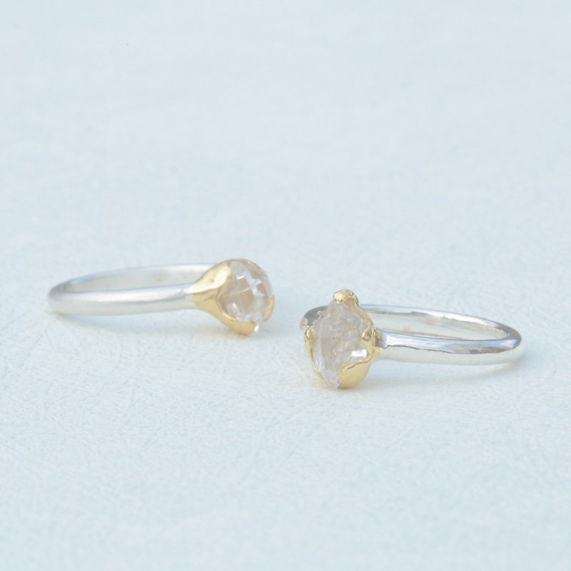 Herkimer diamond silver ring - แหวนทั่วไป - เครื่องประดับ สีเงิน