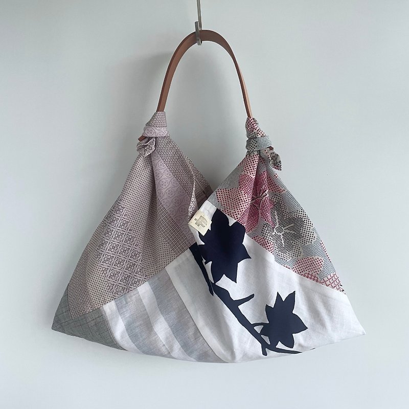 Unique | Single layered multi-colored AZUMA bag  -Light-gray Mix - Handbags & Totes - Silk Gray