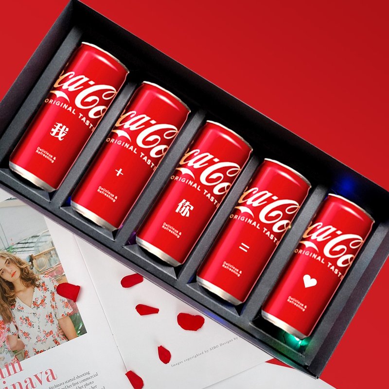 [Customized Gift] Confession Coke Gift Box / Confession Artifact / Text is up to you / Marriage Proposal - Other - Other Materials Red