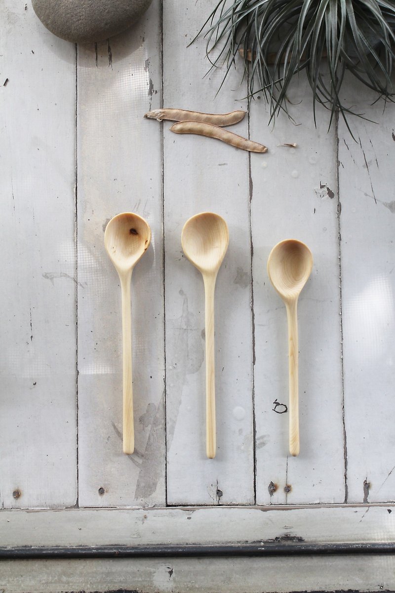 Pick up - Hand made wooden spoon (single) / Alaskan cypress - Cutlery & Flatware - Wood Brown