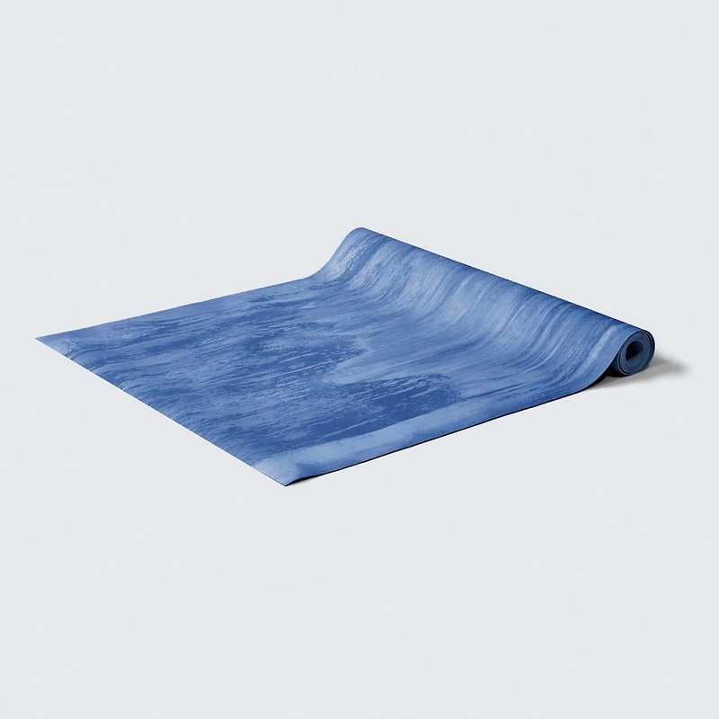 Taiwan-made natural rubber travel yoga mat 1mm dual-purpose yoga mat - เสื่อโยคะ - วัสดุอื่นๆ สีน้ำเงิน