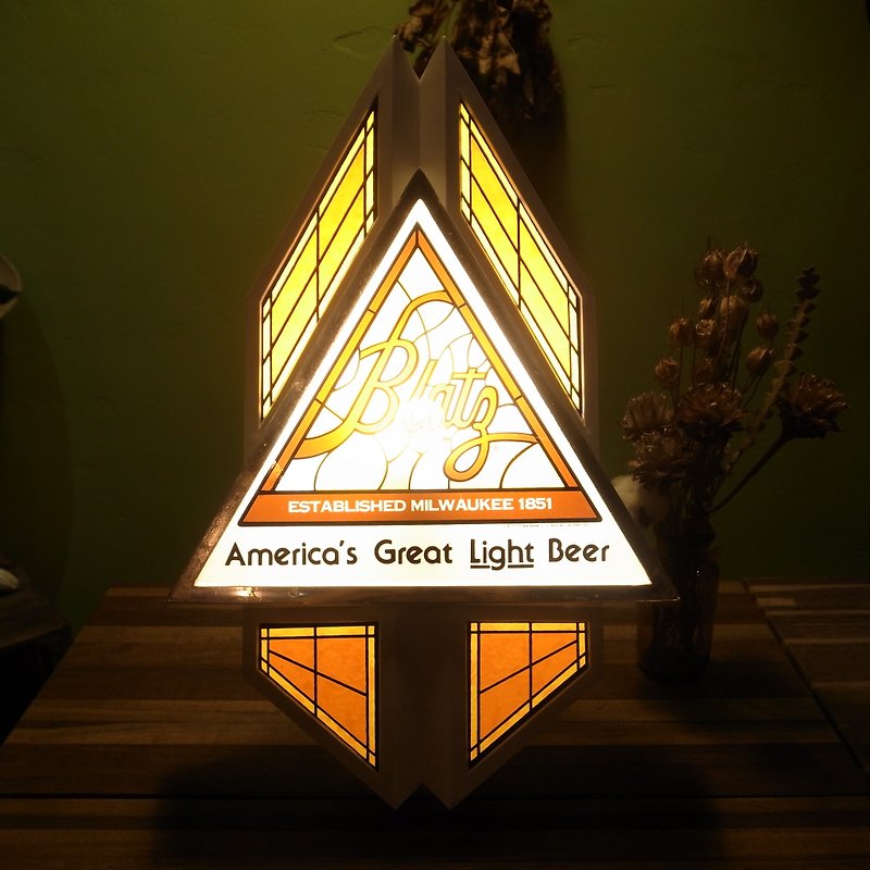 古い骨Blattビール看板VINTAGE - 照明・ランプ - プラスチック 