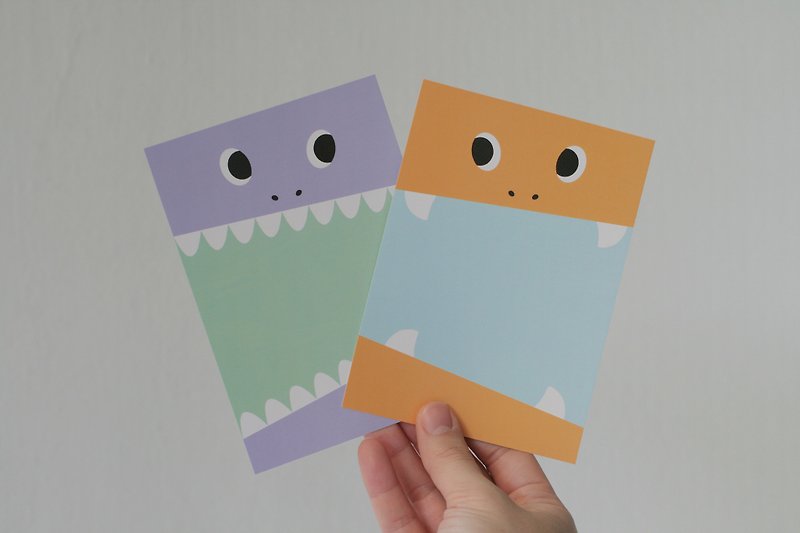 Glutton Monster Postcard set - การ์ด/โปสการ์ด - กระดาษ หลากหลายสี