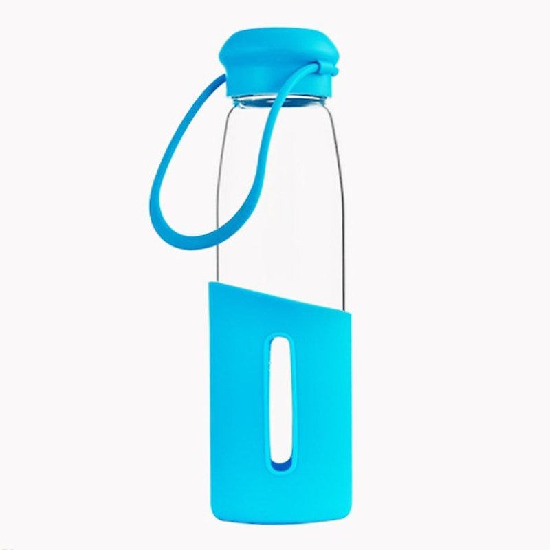 500cc【隨身玻璃水瓶】(天空藍色) 健康環保耐熱隨身瓶 - 水壺/水瓶 - 玻璃 藍色