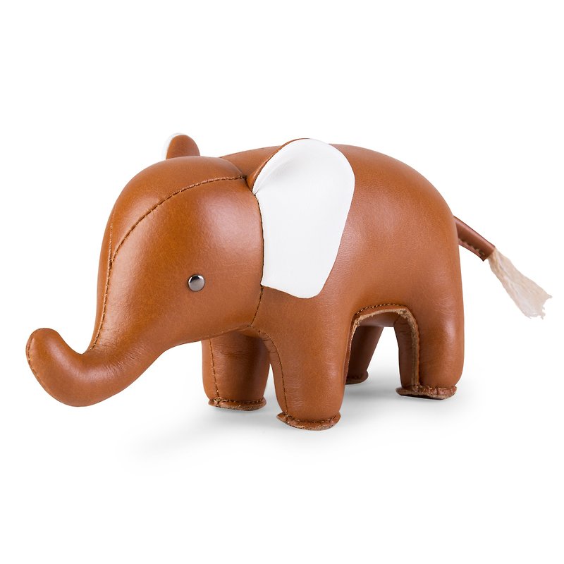 Zuny - Elephant Shaped Animal Paper Town - Items for Display - Faux Leather Multicolor