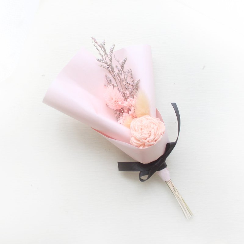 気質エレガントなアイスクリームピンクのブーケ - ドライフラワー・ブーケ - 寄せ植え・花 ピンク