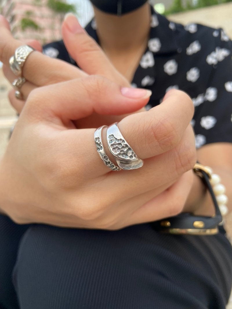 Etching texture silver ring - General Rings - Sterling Silver 