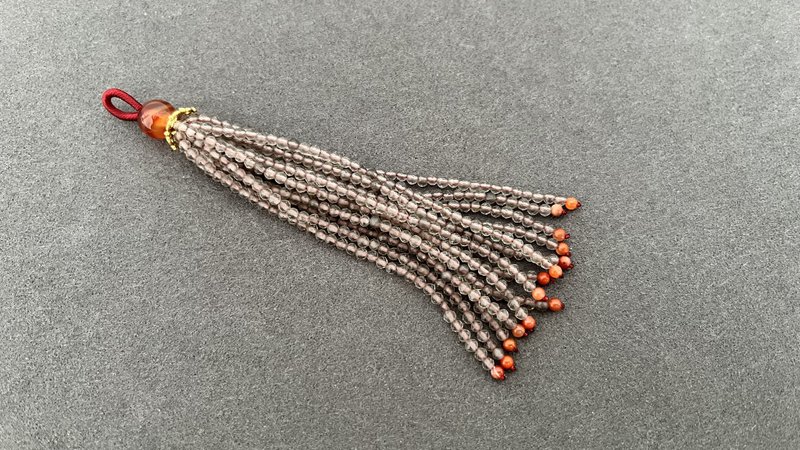 Luming original handmade tassel charm semi-finished natural ice Stone tassel material - Other - Crystal 