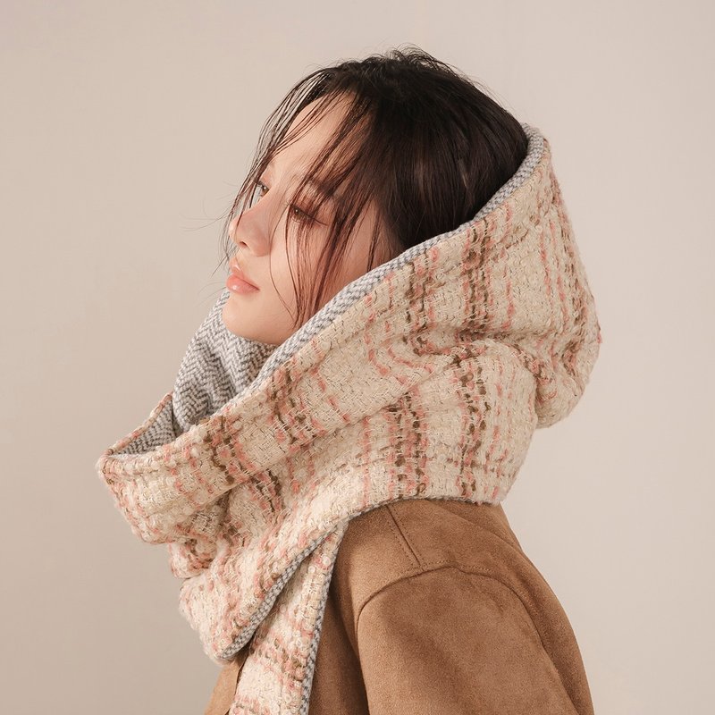 BROWN SUGER Series-Dakwaz* Hooded Scarf [ Pinkoi Exclusive] - Knit Scarves & Wraps - Other Man-Made Fibers Khaki