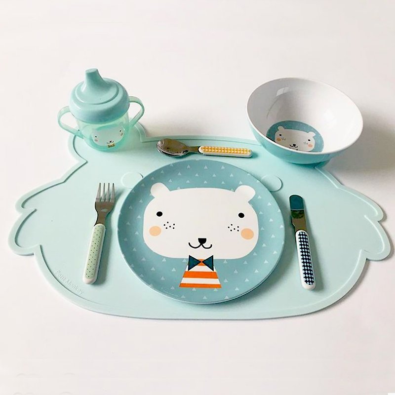 Dutch Petit Monkey ─ Mint Green koala Silicone Placemat - Place Mats & Dining Décor - Silicone 