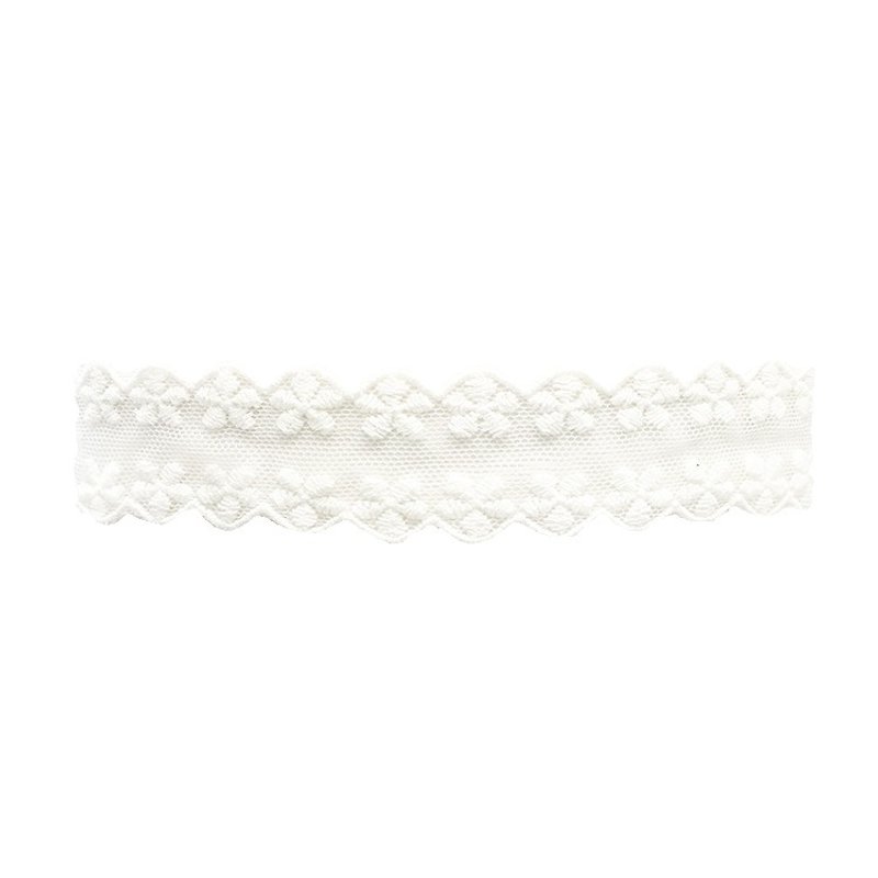 白色-Basic Lace Choker - 項鍊 - 其他材質 白色