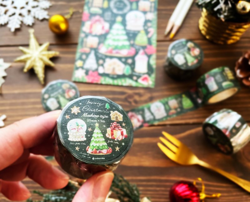 期間限定　クリスマススイーツvol,2　マスキングテープ - 紙膠帶/和紙/PET - 紙 綠色