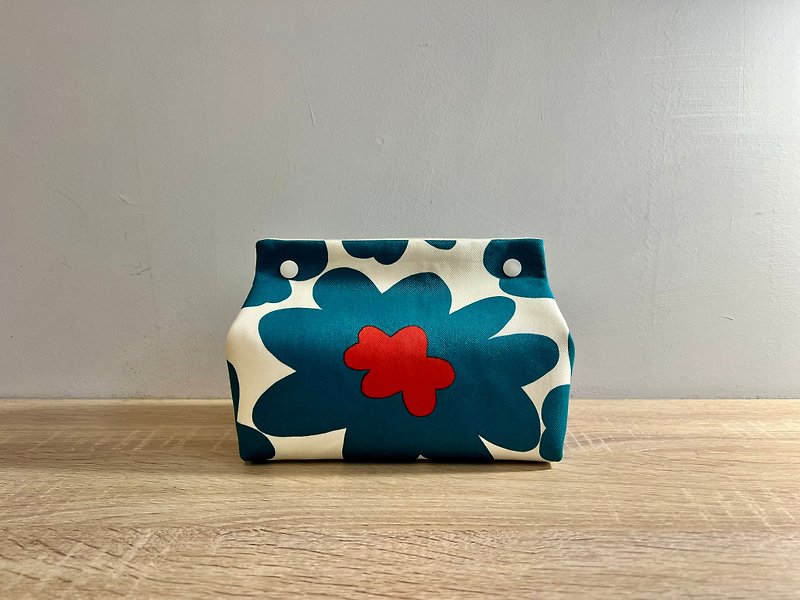 [Ready Stock] Nordic Poppy Large Flower Desktop Tissue Storage Bag - Tissue Boxes - Cotton & Hemp 