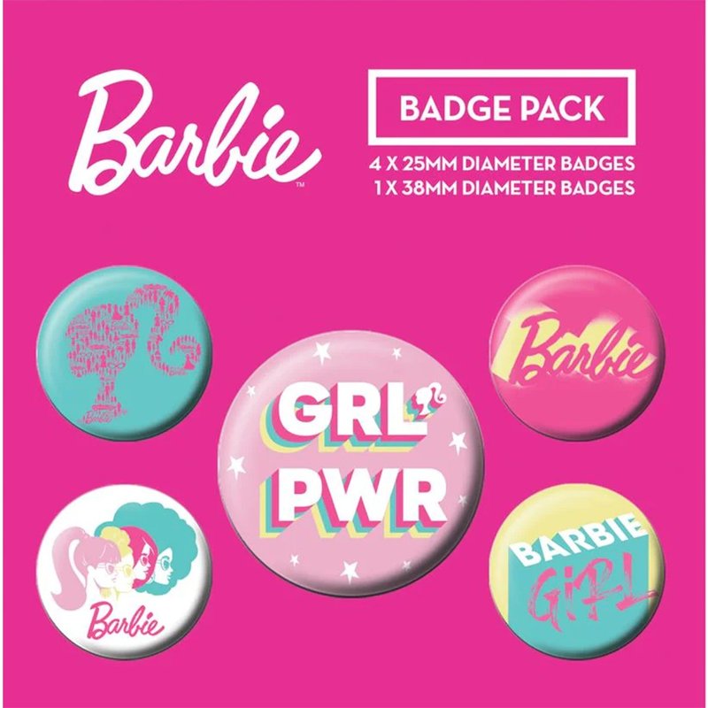 【芭比】女孩力量 (Grl Pwr)徽章組/ BARBIE / 女力 - 徽章/別針 - 其他材質 多色