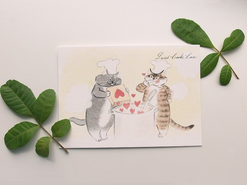 Postcard-One set of Cat Chefs (9 pieces) - Cards & Postcards - Paper White