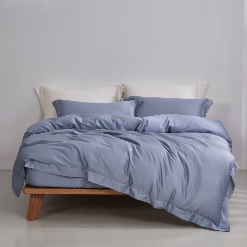 800 woven long-staple cotton/ 100% long-staple cotton/ moon sky blue - Bedding - Cotton & Hemp Blue