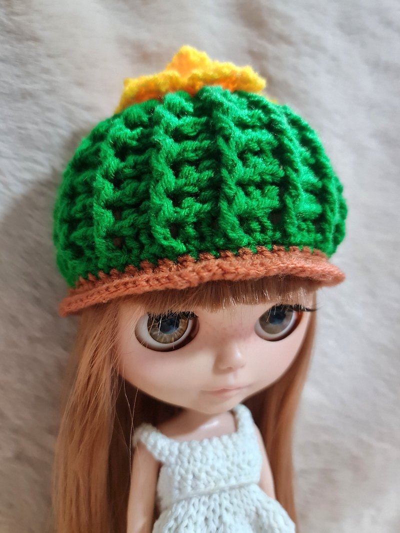 Handmade cactus hat for neo blythe - Other - Polyester Green