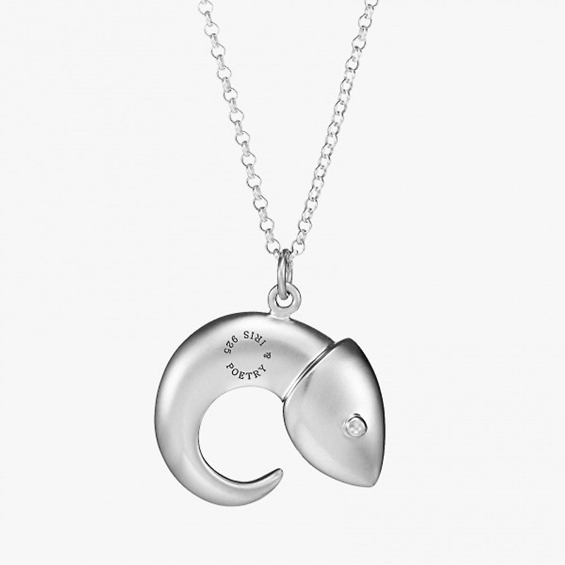 P & I handmade silver jewelry # solid sense - Chameleon - สร้อยคอ - โลหะ สีเทา