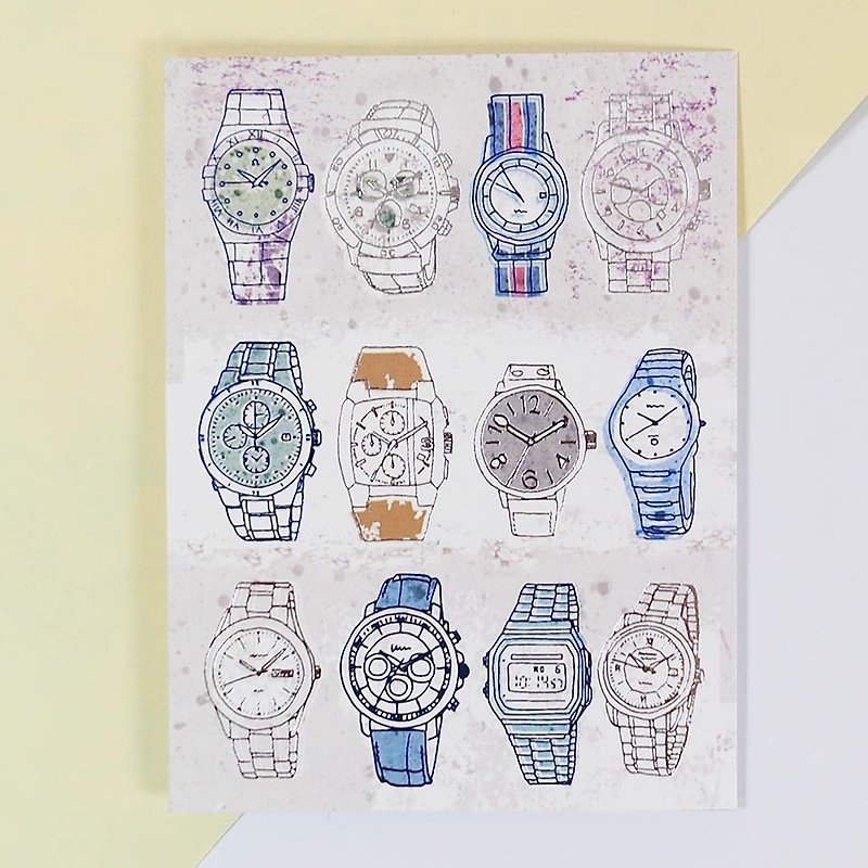 Watch hot Silver blue card [JP Normal Card] - Cards & Postcards - Paper Blue