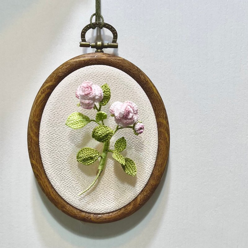 Rose • 薔薇 玫瑰 鉤花編織 胸針襟花飾品 花畫掛畫 擺設 禮物 - 胸針 - 棉．麻 多色