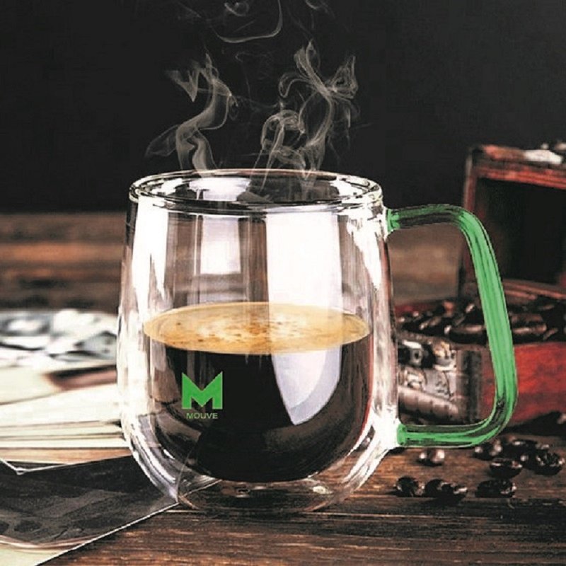 MOUVE 捷克波波雙層經典杯 - 玻璃杯 - 玻璃 綠色