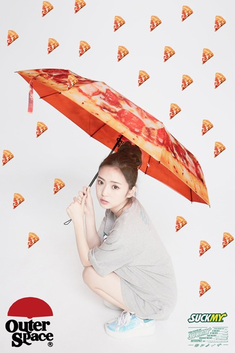OUTER SPACE PIZZA 太空傘 - 雨傘/雨衣 - 塑膠 橘色