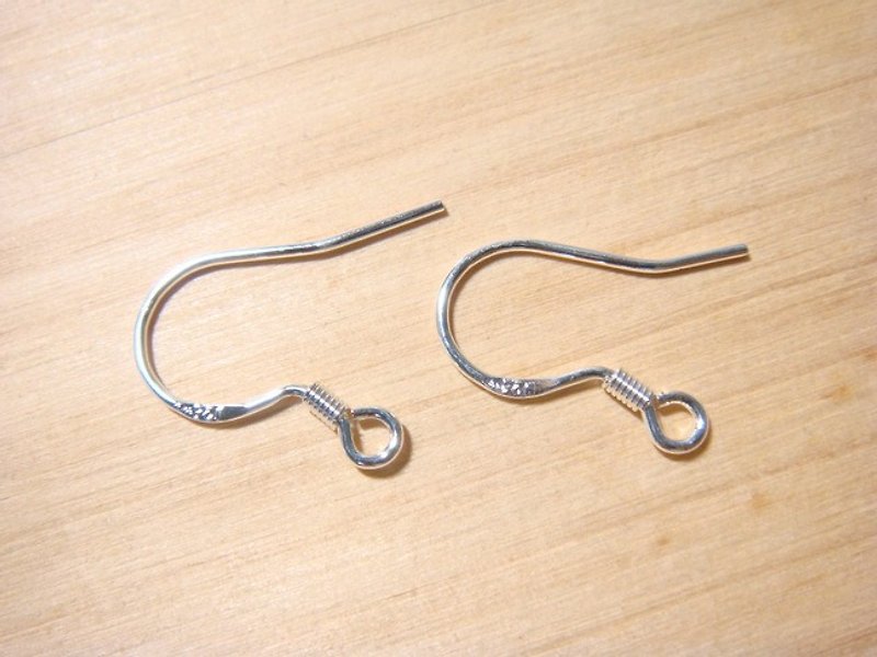 Grapefruit forest glass - 925 sterling silver ear hook material area - ต่างหู - โลหะ สีเงิน