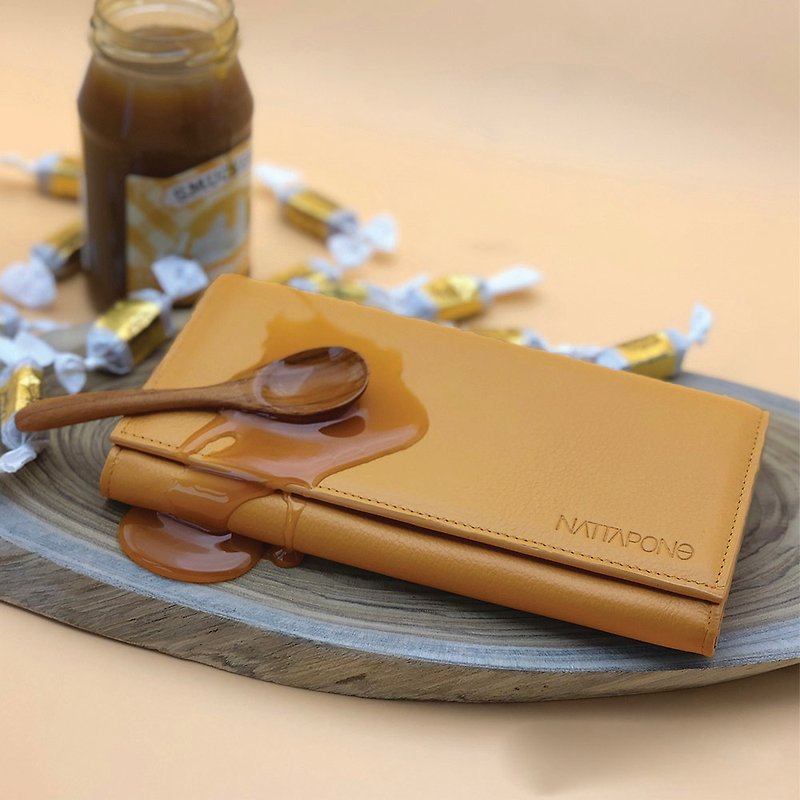 HORA wallet - 銀包 - 真皮 黃色