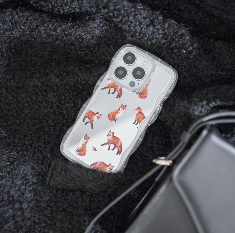 【Little Amber #02】Wave frame mirror phone case - Phone Cases - Other Materials 