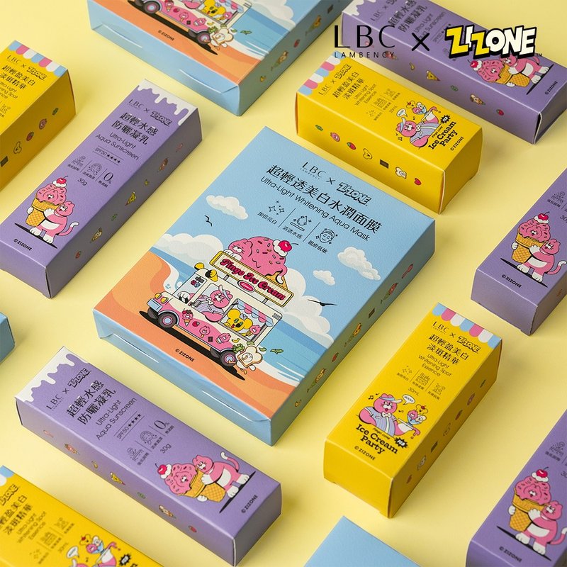 LBC x ZIZONE summer ice cream joint series - ultra-light whitening care set - อื่นๆ - วัสดุอื่นๆ 