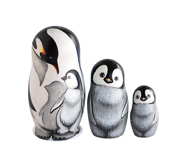 ペンギンの入れ子人形母の日ギフトコレクションかわいいマトリョーシカ