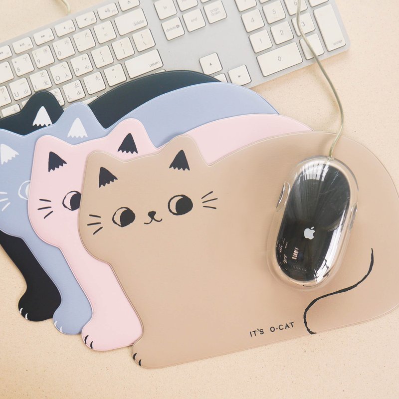 O-CAT－Cat leather mouse pad - แผ่นรองเมาส์ - ยาง 