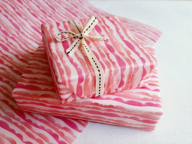 Cloud Pink Wrapping Paper - วัสดุห่อของขวัญ - กระดาษ 