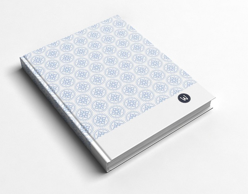 Rococo strawberry WELKIN hand-created_handmade book/notebook/handbook/diary-blue circle - Notebooks & Journals - Paper 