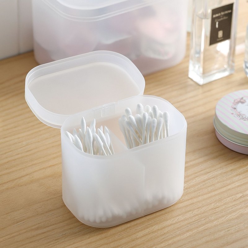 Japan Shuangshan Double Grid Foggy PP Small Object Storage Box (with Lid)-3pcs - กล่องเก็บของ - พลาสติก สีใส