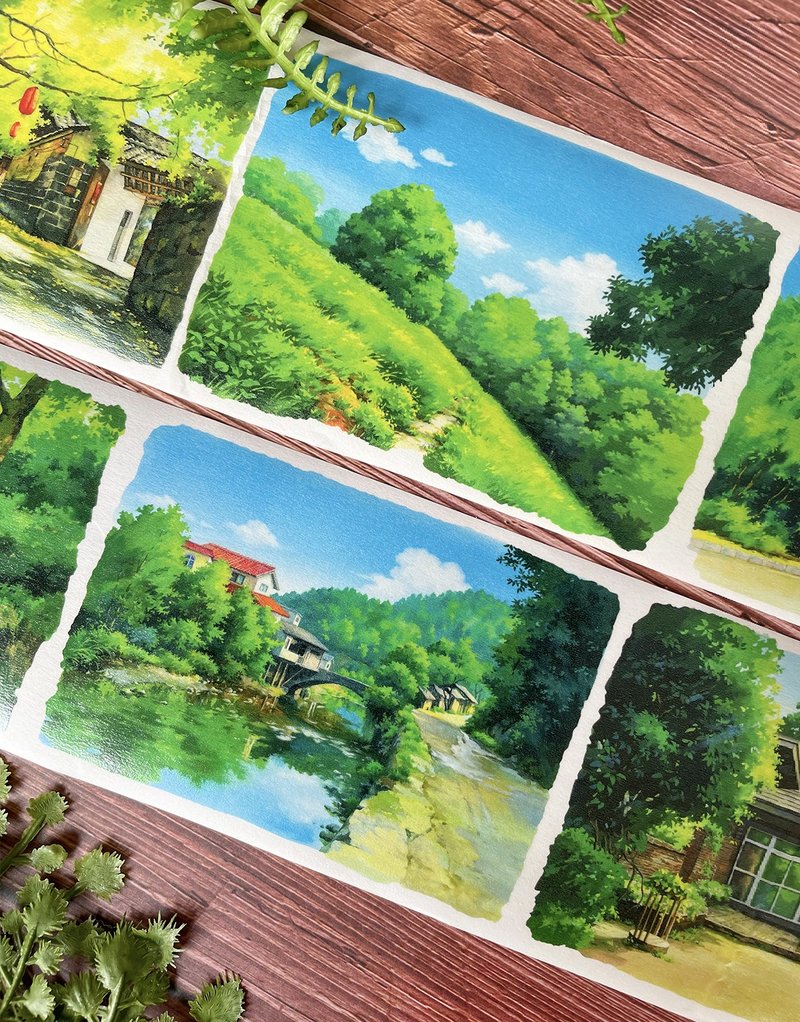 旅途逸趣 絵本のような 旅と日常の 交差點 PET 和紙膠帶 - 紙膠帶/和紙/PET - 其他材質 多色