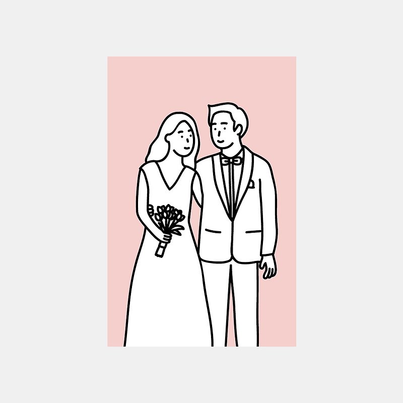 Wedding Postcard (Pink/2EA) - การ์ด/โปสการ์ด - กระดาษ สึชมพู