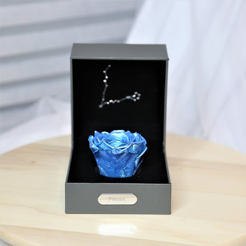 Pisces Pisces | Single Layer Preserved Flower Constellation Gift Box - Dried Flowers & Bouquets - Plants & Flowers Blue