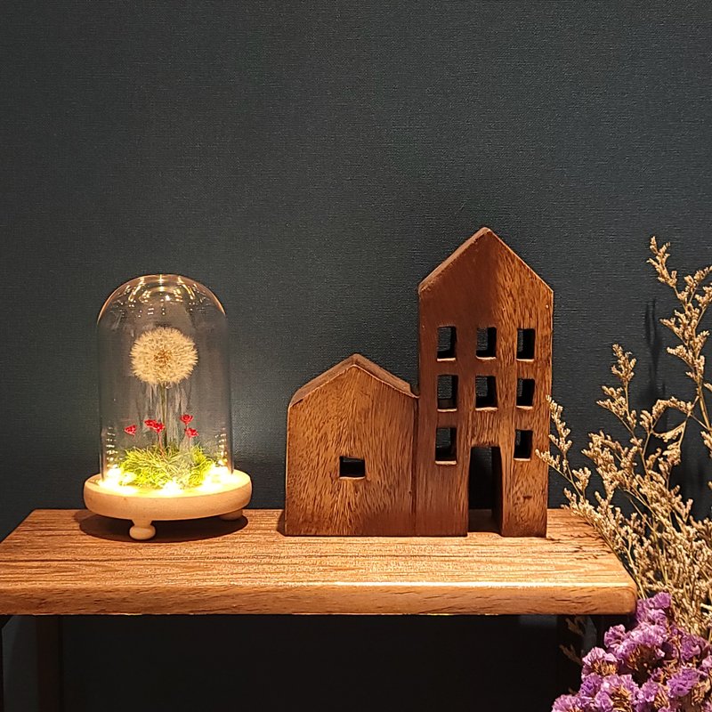 【Emma.K】Dandelion Glass Shade Night Light / Customized Gift - Lighting - Plants & Flowers 