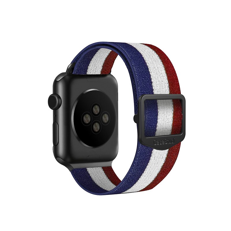 Apple Watch シリーズ 8/7/6/5/4/SE 弾道バンド: トリコロール - 腕時計ベルト - ナイロン 