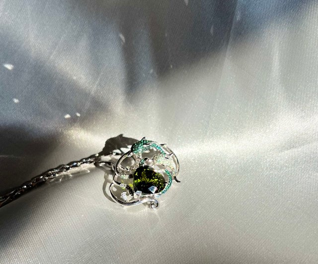 7.5Ct クロム グリーン トルマリン ツァボライト ダイヤモンド ...