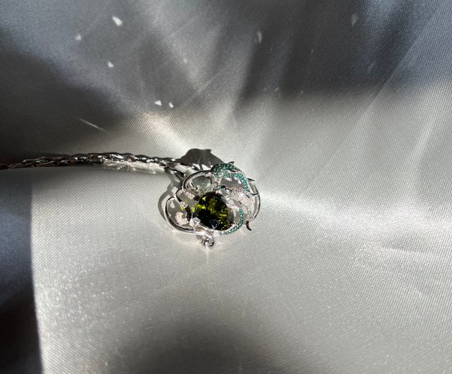 7.5Ct クロム グリーン トルマリン ツァボライト ダイヤモンド