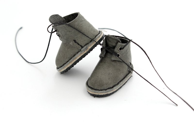 Imda 3.0 YoSD娃娃鞋/1/6 bjd娃娃鞋/手工微型鞋 - 玩偶/公仔 - 真皮 灰色