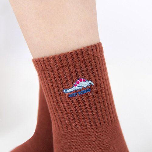 イラスト入り　靴下 ベーシックデイリー刺繍ソックス TATA – LINE FRIENDS SQUARE